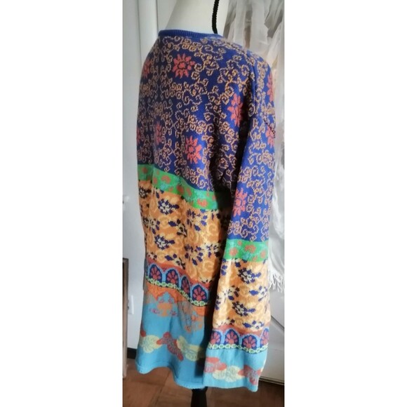 Women Sweater Size M Made in Italy Colorful Tunic - Picture 3 of 3